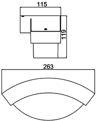 Настенный светильник уличный GEOMETRY 2146 R